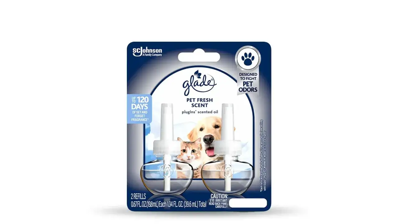 Glade Pet Fresh Scent plug-ins, designed to fight pet odors. While the product is for pets, it's important to research if Febreze is safe for cats, as some air fresheners can be harmful.