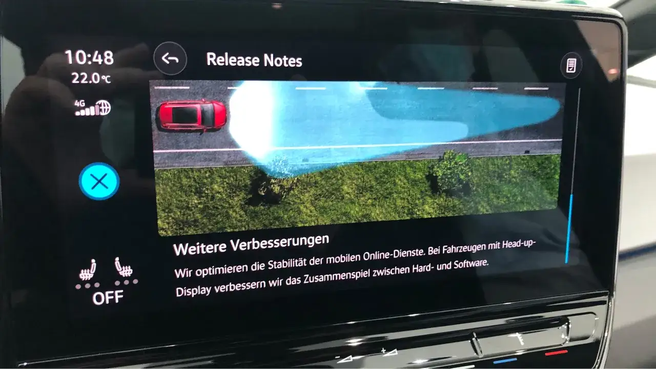VW Software-Update: Release Notes zeigen Verbesserungen der Online-Dienste und des Zusammenspiels von Hard- und Software.