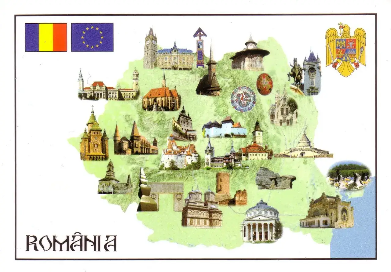Mapa Rumunii z zabytkami: zamki, cerkwie, pałace. Zobacz, co zobaczyć w Rumunii!