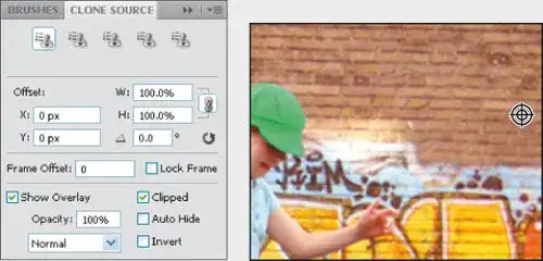 Narzędzie Stempel klonujący Photoshop przykład