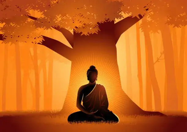 Budda pod drzewem Bodhi