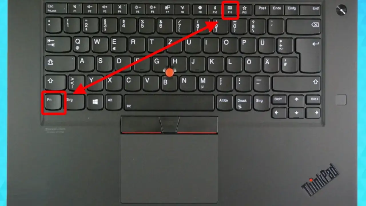 Tastatur entsperren: Drücke Fn und F11 gleichzeitig.