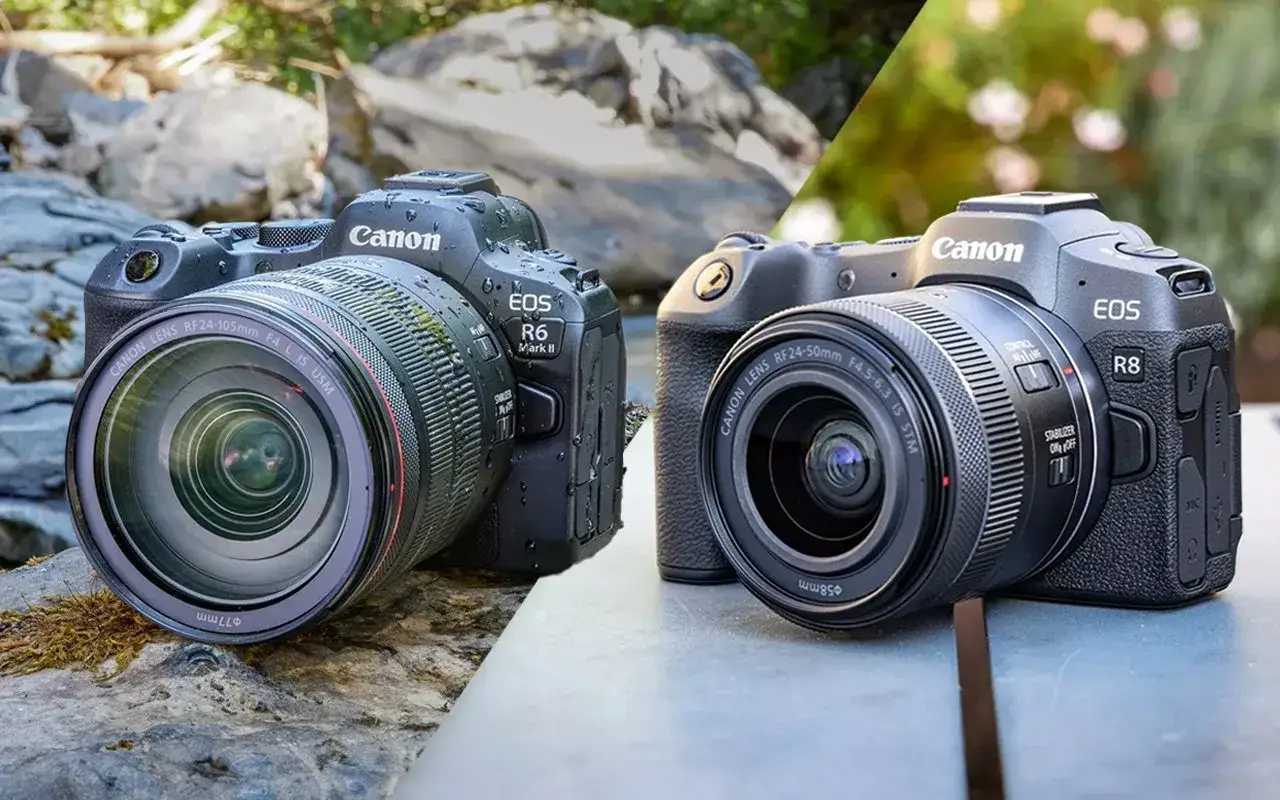 Comparaison des appareils photo Canon R8 et R6 Mark II, deux options pour les passionnés de photographie.