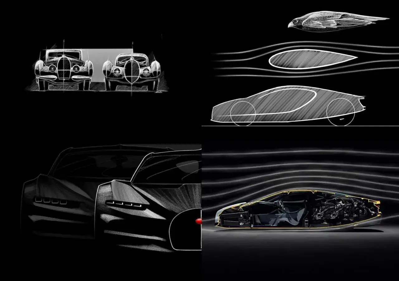 Szkice Bugatti, od klasycznych po nowoczesne, pokazują ewolucję designu i aerodynamiki. Skąd pochodzi to dziedzictwo?
