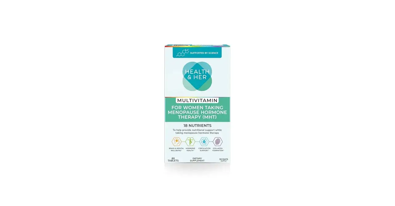 Tabletki na menopauzę po których się chudnie. Multivitamina Health & Her wspiera zdrowie hormonalne i dobre samopoczucie.