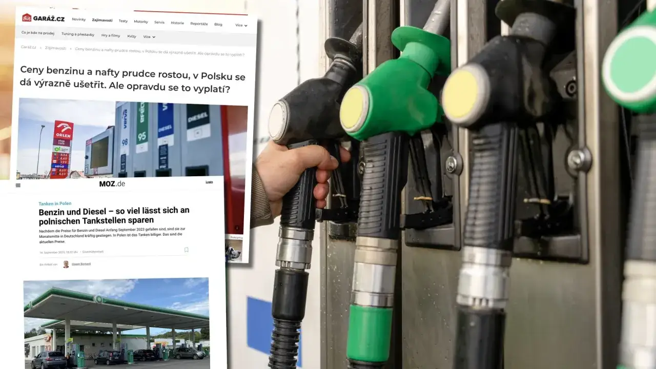 Por&oacute;wnanie cen paliw Polska Czechy