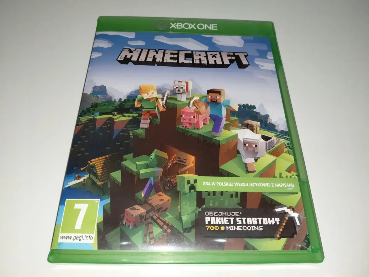 Minecraft na Xbox One – świetna gra dla dzieci. Zestaw startowy z 700 Minecoins.