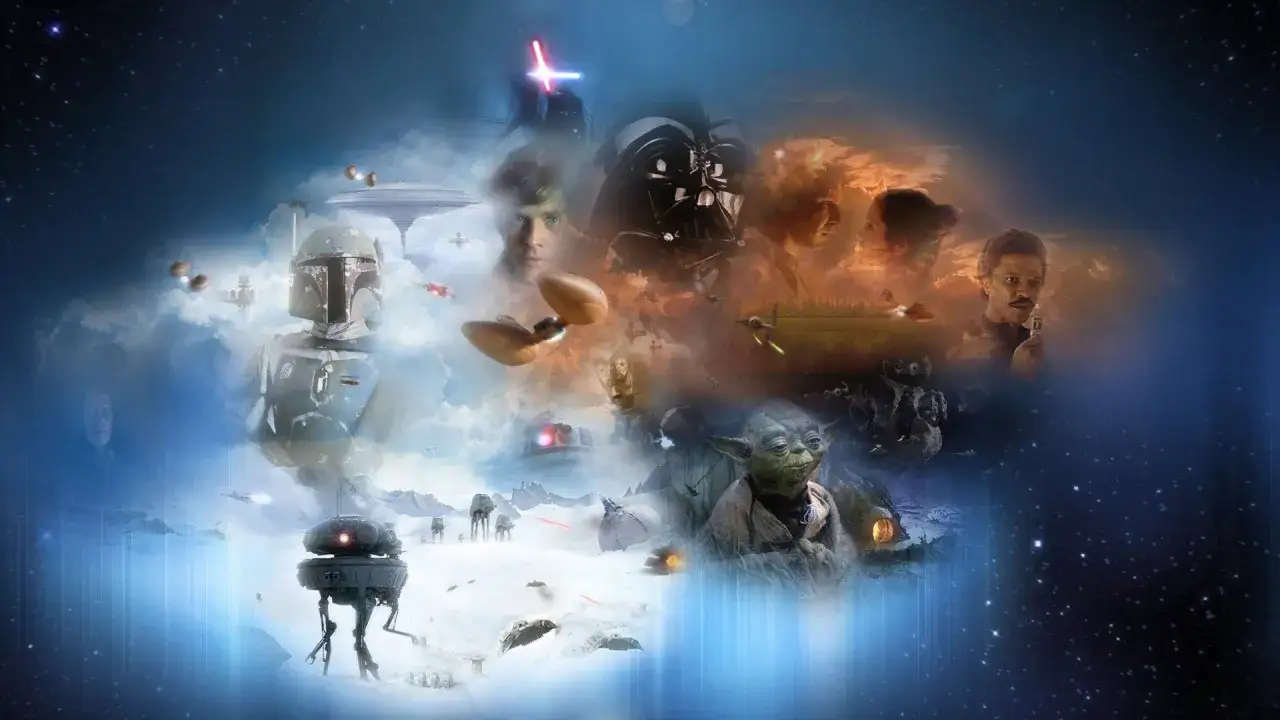 Jaka postacią z Star Wars jesteś? Widzę Bobę Fetta, Luke'a Skywalkera, Yodę, Dartha Vadera, Lando Calrissiana i inne ikony galaktyki.