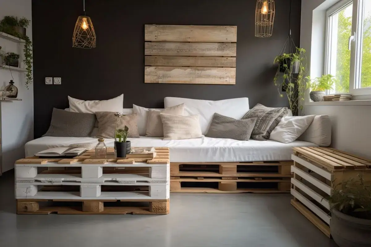 przykłady mebli z palet stolik kawa sofa łóżko