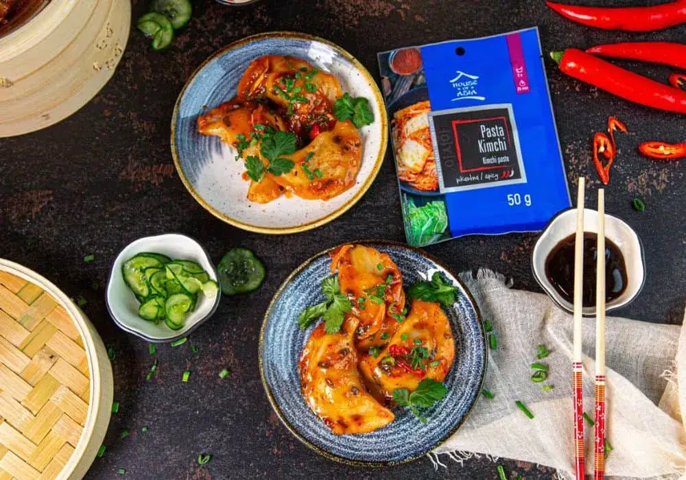 pierogi z kimchi, bigos z kimchi