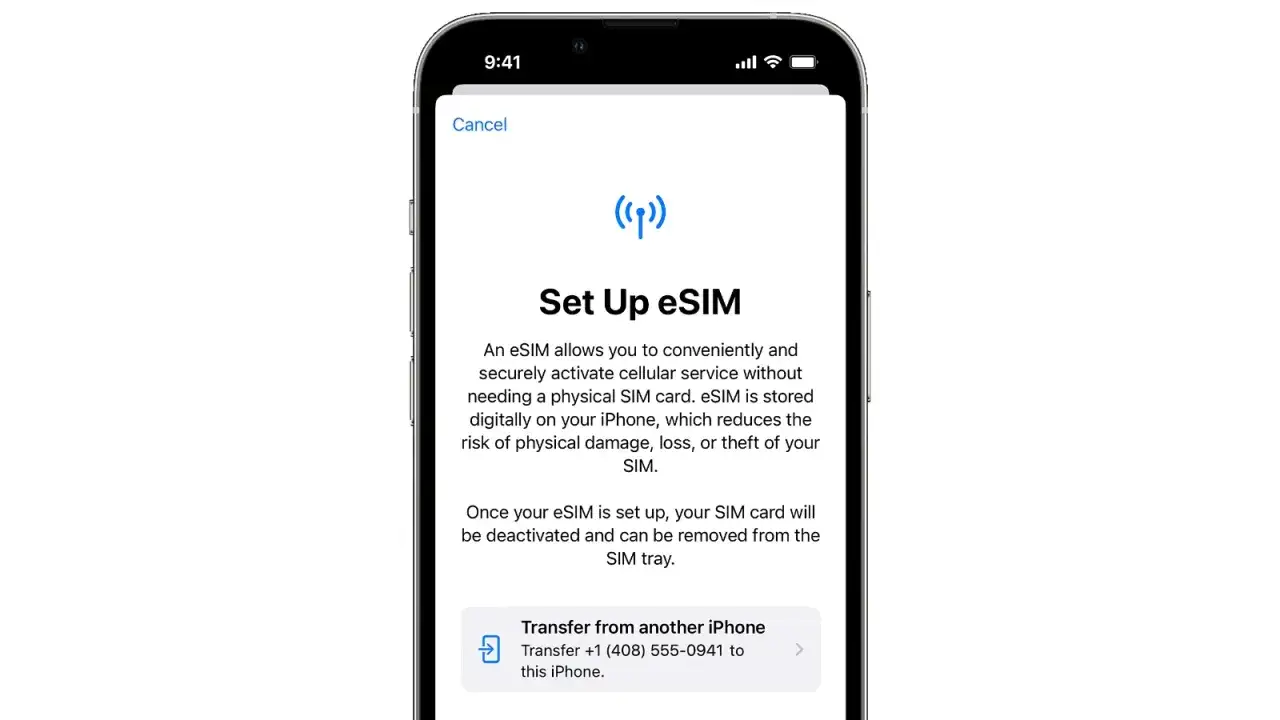 Inställning av eSIM på iPhone. Frågan om hur många esim kan man ha besvaras inte här, men visar hur man sätter upp en.