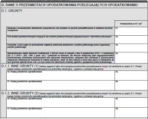 formularz IN-1 przykład