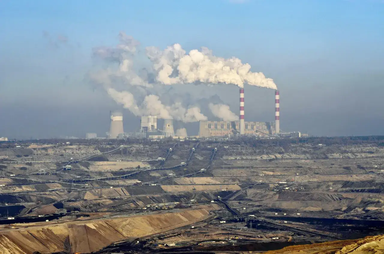 Mapa Polski energetyka węglowa OZE