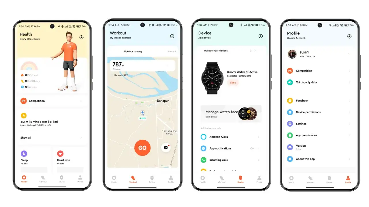 Xiaomi Mi Fitness App Screenshot