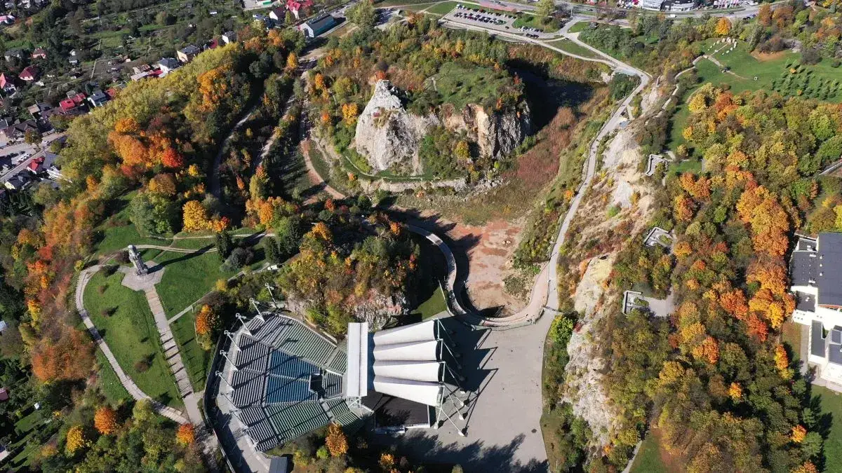 Kadzielnia Kielce atrakcje widok z lotu ptaka