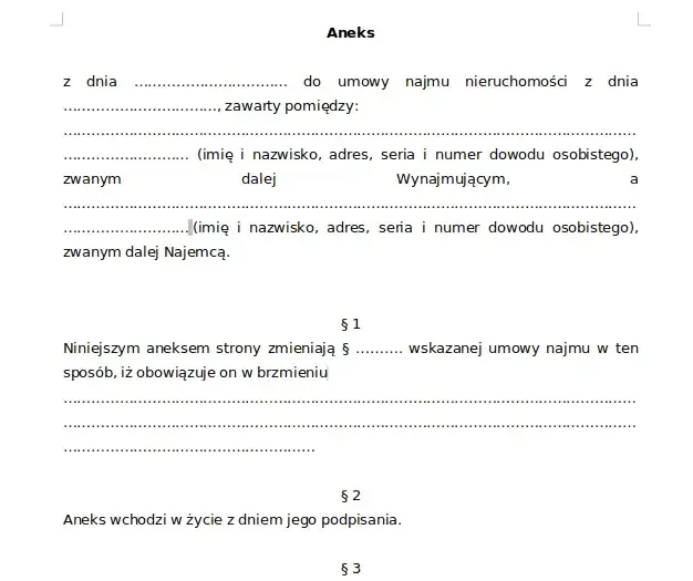 Zdjęcie Jak poprawnie napisać aneks do umowy najmu: wzór PDF + praktyczne porady