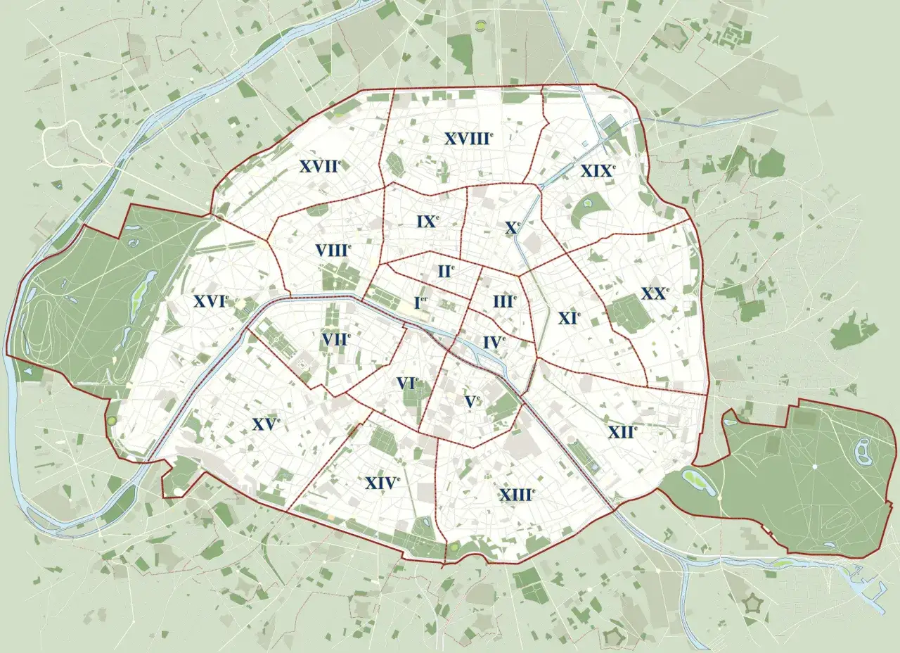 Mapa bezpieczeństwa dzielnic Paryża