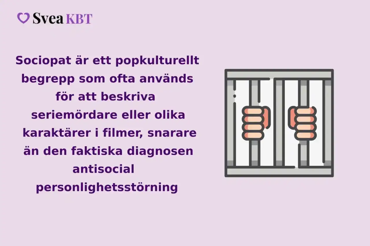 Text om sociopat som popkulturellt begrepp, inte diagnos. Bild på händer bakom galler, som visar hur en psykopat kan uppfattas.