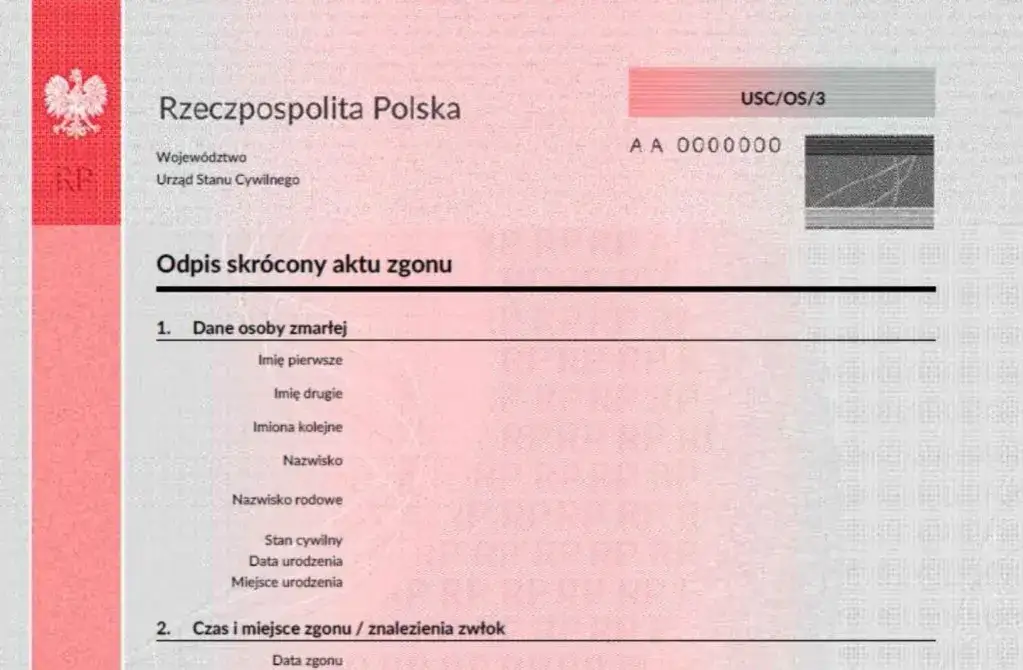 Osoby uprawnione do uzyskania odpisu aktu zgonu