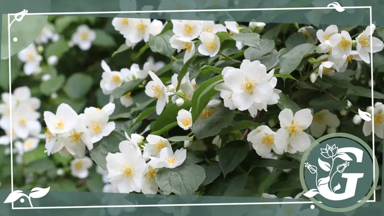 Ein Strauch mit vielen duftenden wei&szlig;en Jasminbl&uuml;ten. Perfekt f&uuml;r das Jasmin schneiden im Fr&uuml;hling.