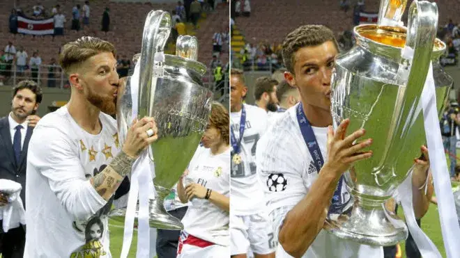 Real Madryt świętuje Ligę Mistrzów Cristiano Ronaldo Ramos