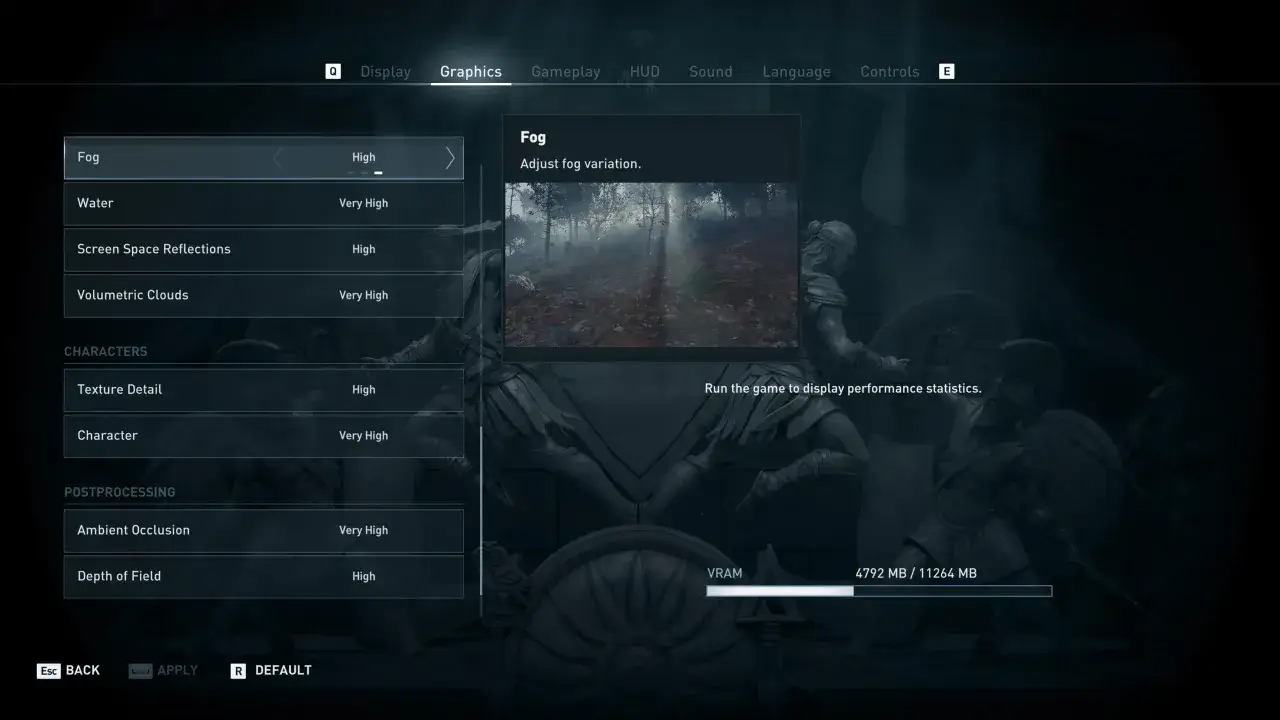 Ustawienia grafiki w najlepszym Assassin's Creed. Mgła na