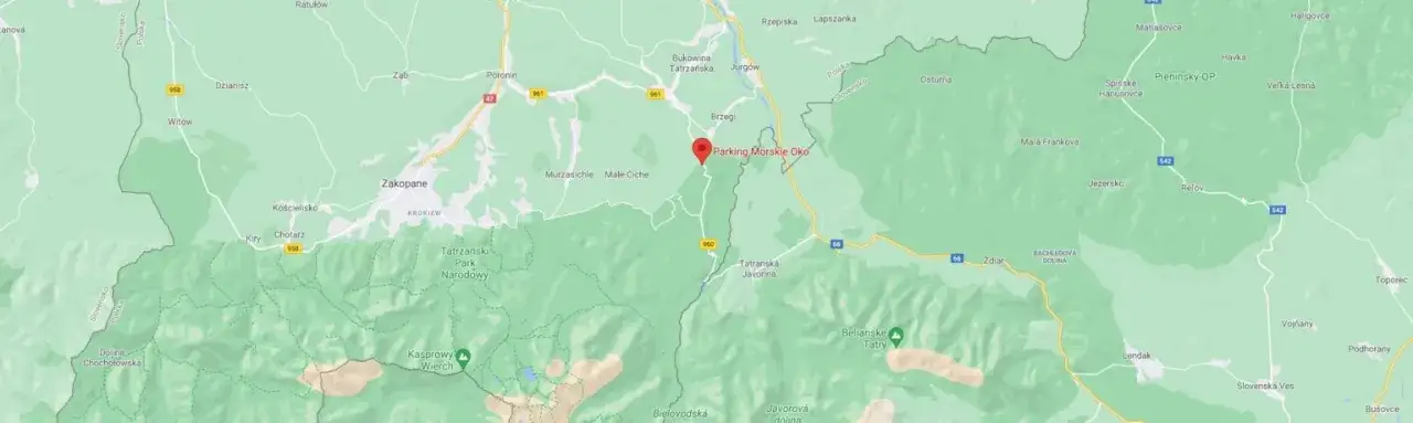 Mapa parkingi Bukowina Tatrzańska