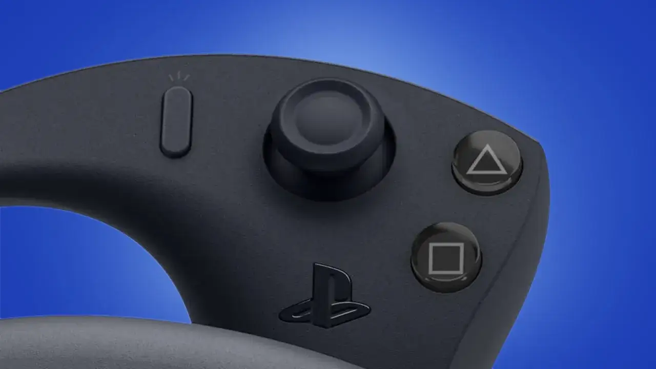 Nowy kontroler do PlayStation 6 z analogiem i przyciskami.