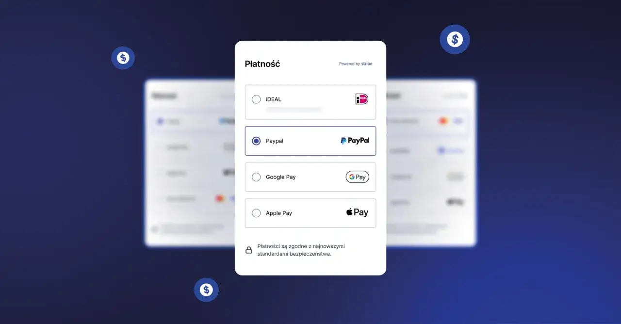 Wybór płatności: iDEAL, Paypal, Google Pay, Apple Pay. Czy paypal pobiera prowizje? Sprawdź opcje płatności.