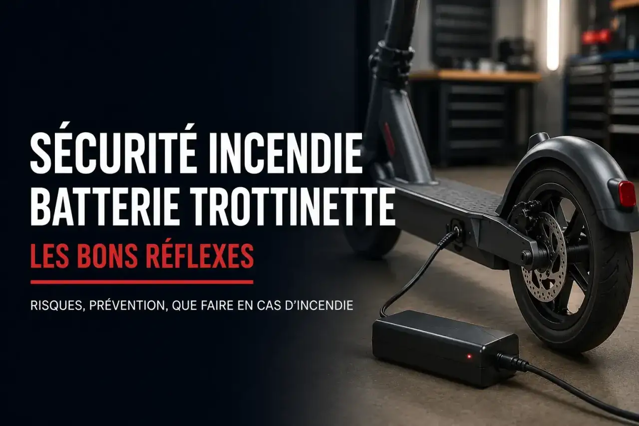 Sécurité incendie batterie trottinette : les bons réflexes. Prévention des risques et actions en cas d'incendie.