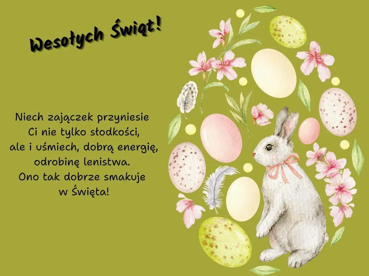 Wesołych Świąt! Zajączek przynosi słodkości, uśmiech i dobrą energię. Idealne wierszyki na Wielkanoc.