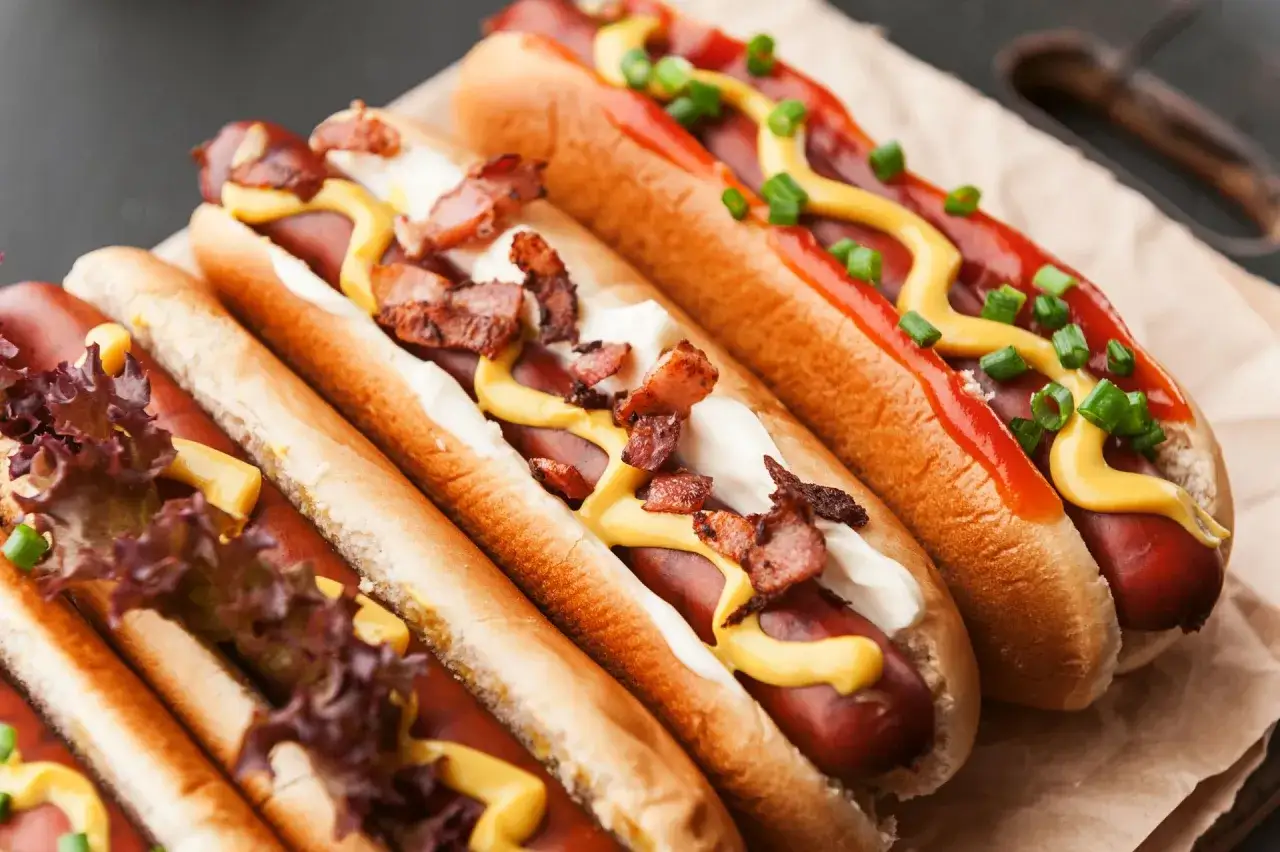 jedzenie impreza lata 50 hot dogi koktajle mleczne
