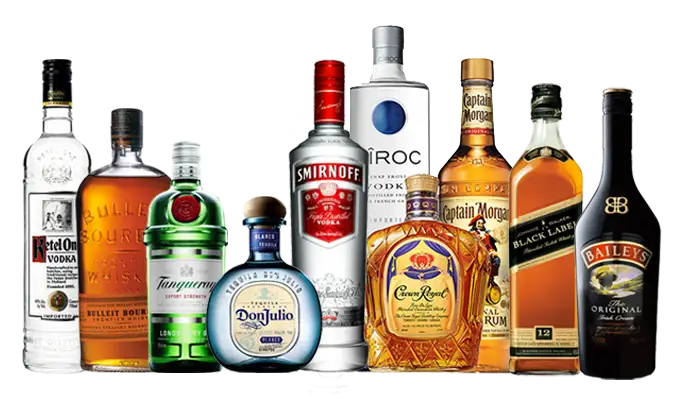 różne rodzaje alkoholi na imprezę