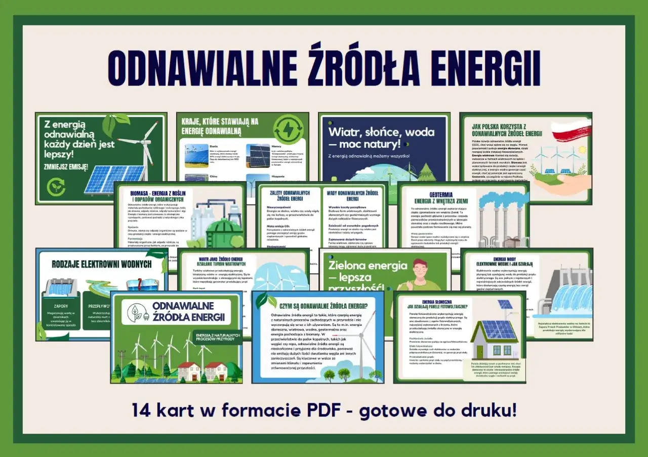 Odnawialne źródła energii to wiatr, słońce, woda, biomasa i geotermia. Z energią odnawialną każdy dzień jest lepszy!