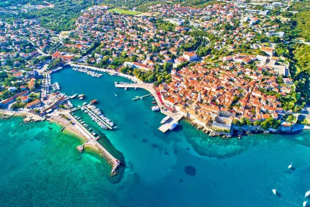 Wyspa Krk widok z lotu ptaka