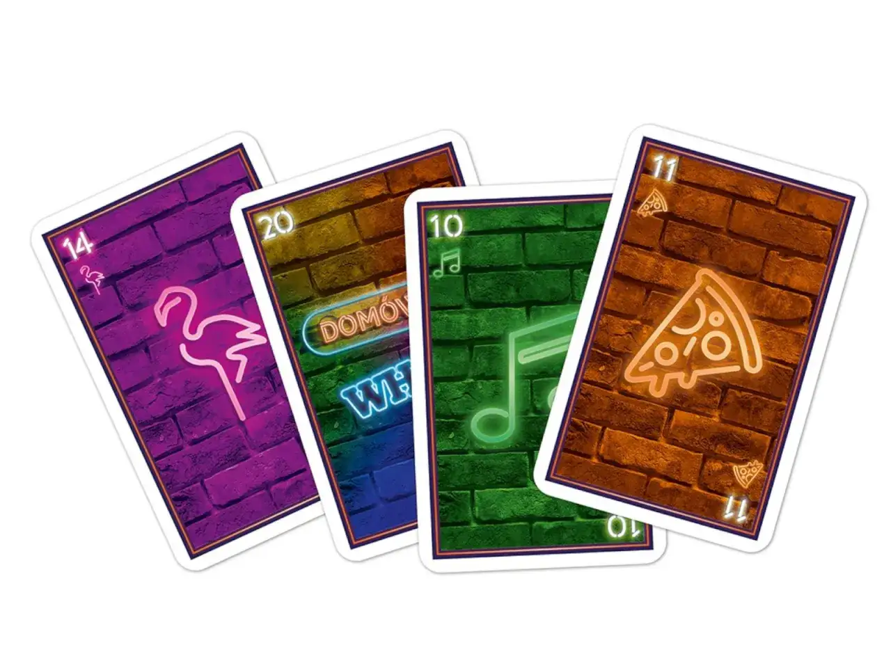 Karty do gry do piwka: flaming, napis