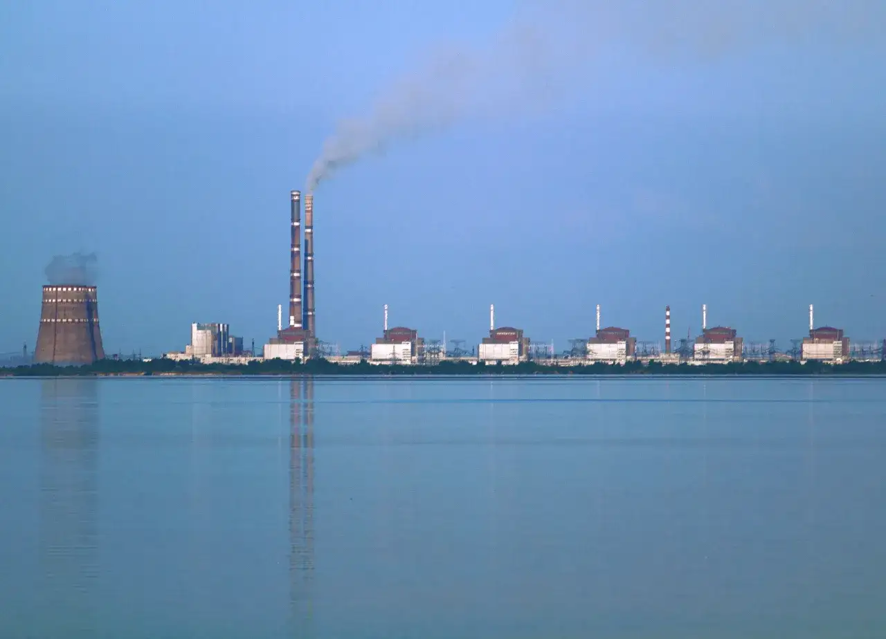 Zaporoska Elektrownia Jądrowa z lotu ptaka