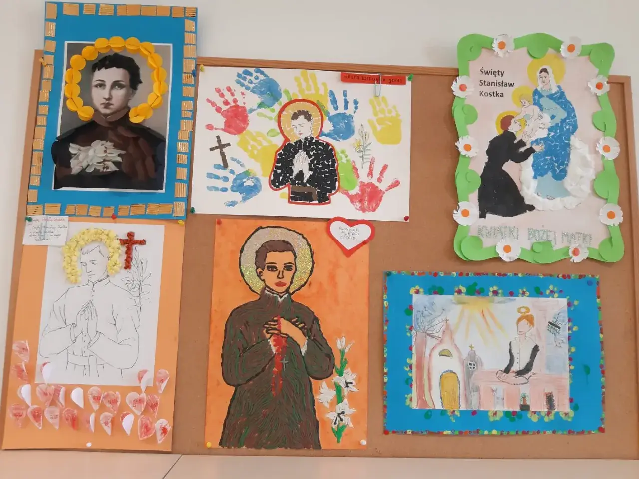 Dzieci stworzyły prace o świętym Stanisławie Kostce, patronie dzieci i młodzieży. Dlaczego? Bo jego życie inspirowało ich do tworzenia.
