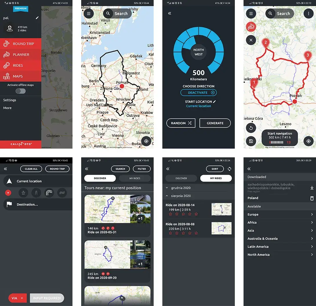 aplikacje do planowania tras motocyklowych