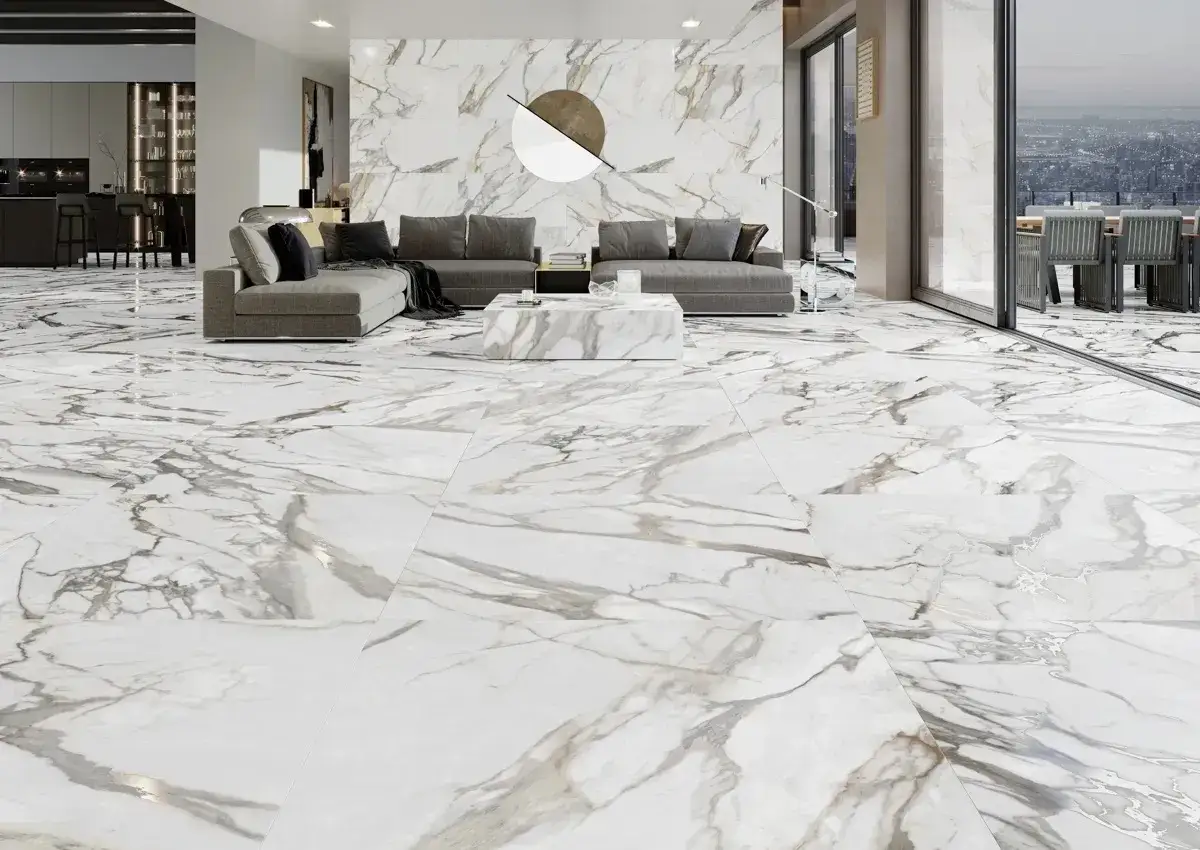 Gres porcelanowy salon