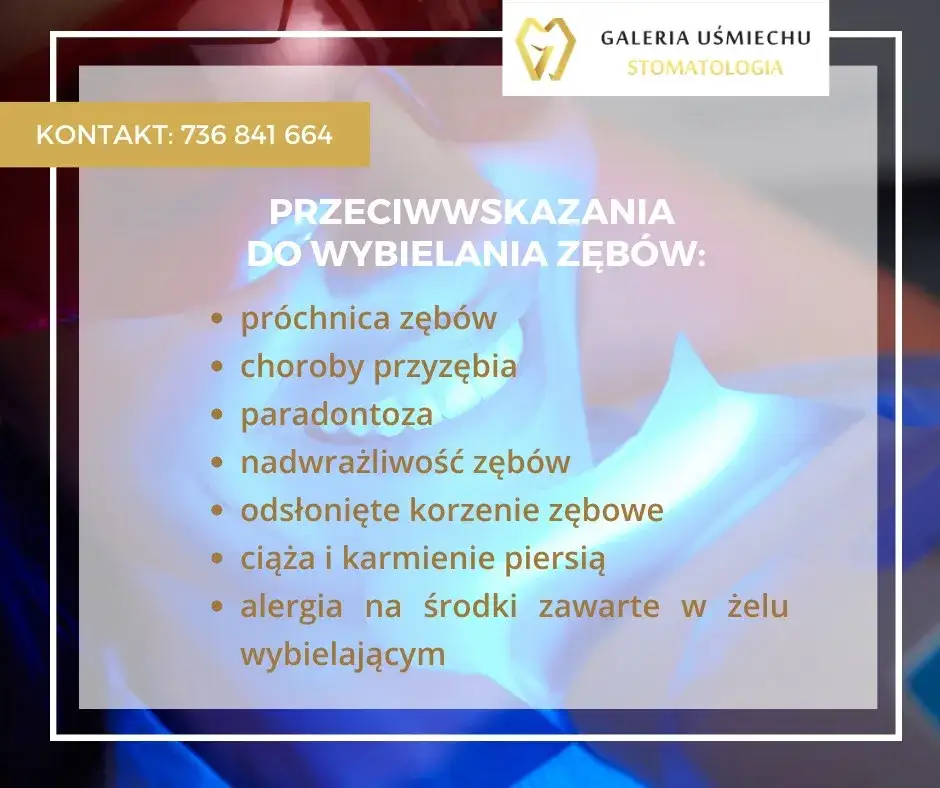 przeciwwskazania do wybielania zębów
