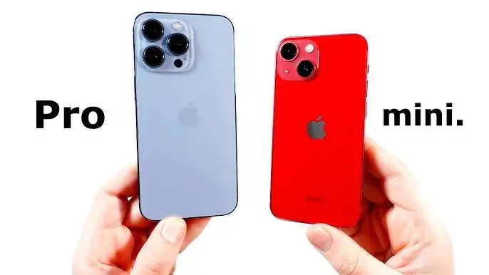porównanie rozmiarów iphone 13 mini 13 pro max
