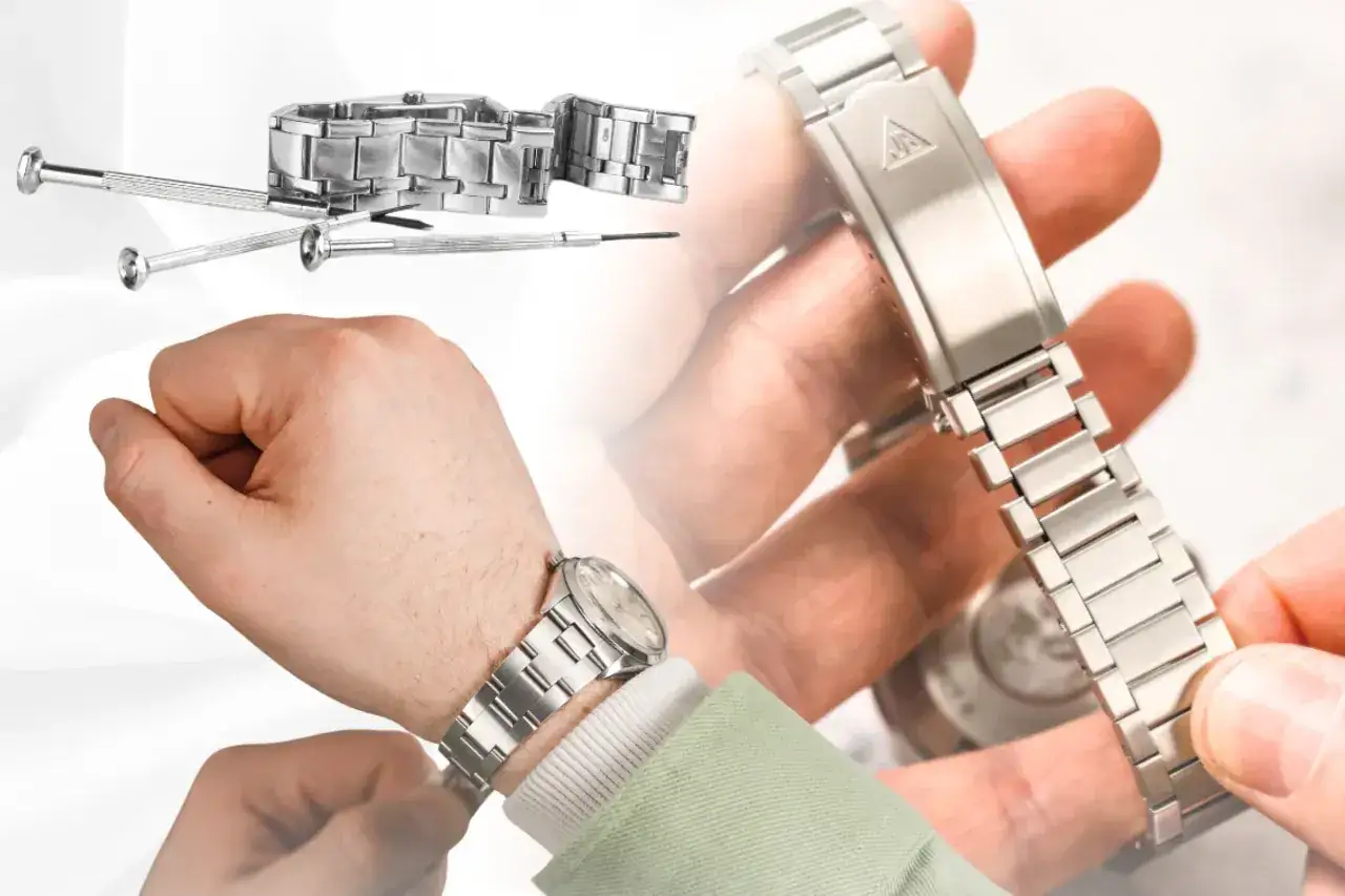 Herramientas para quitar eslabones reloj sin pasador. Ajuste perfecto de pulsera met&aacute;lica.