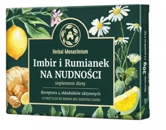 imbir mięta rumianek na wymioty