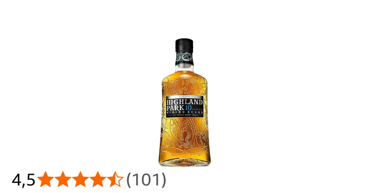 Bouteille de whisky Highland Park 10 ans d'âge, Viking Scars. 4,5 étoiles sur 101 avis.