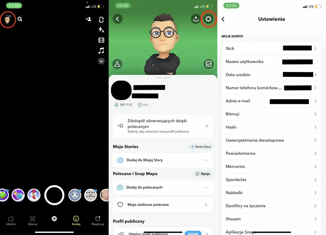 Ustawienia Snapchata: jak odzyskać dni na Snapie? Sprawdź swój profil, dane konta i ustawienia prywatności.