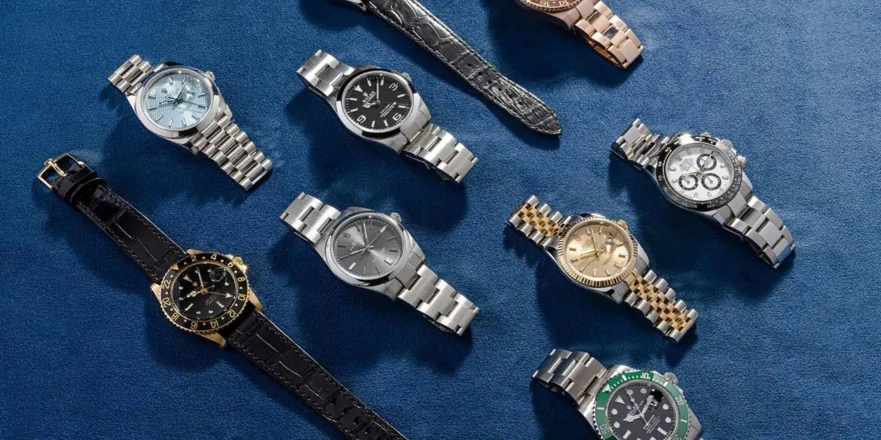 Colecci&oacute;n de relojes de lujo, incluyendo modelos Rolex y Tudor. Diversos estilos y materiales, desde acero hasta oro, para todos los gustos.
