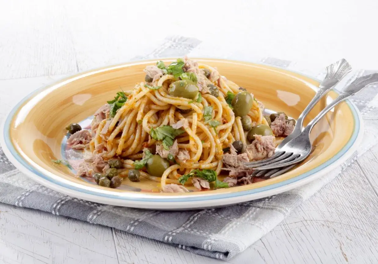 Spaghetti z tuńczykiem gotowe danie