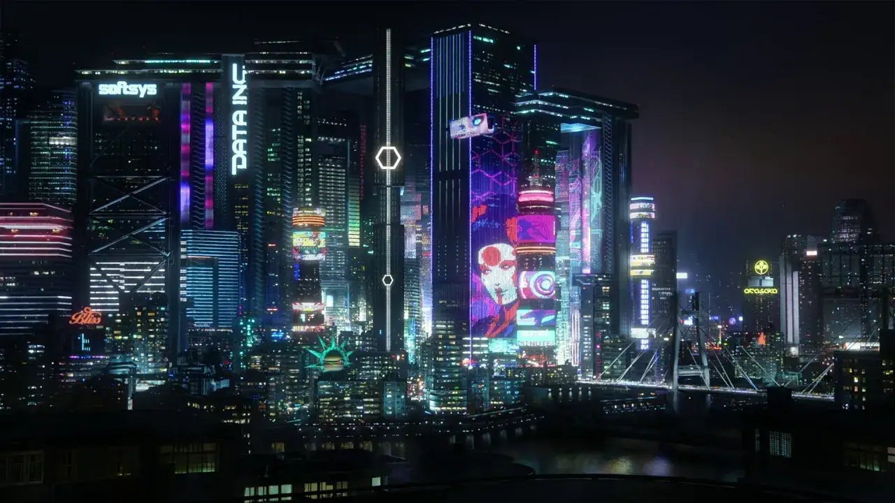Cyberpunk 2077 grafika Night City