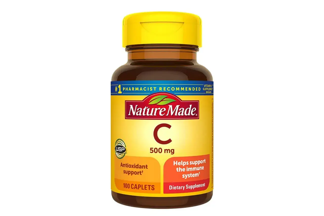 Nature Made Witamina C 500 mg, 100 kapsułek. Wsparcie odporności i dla zdrowej skóry.